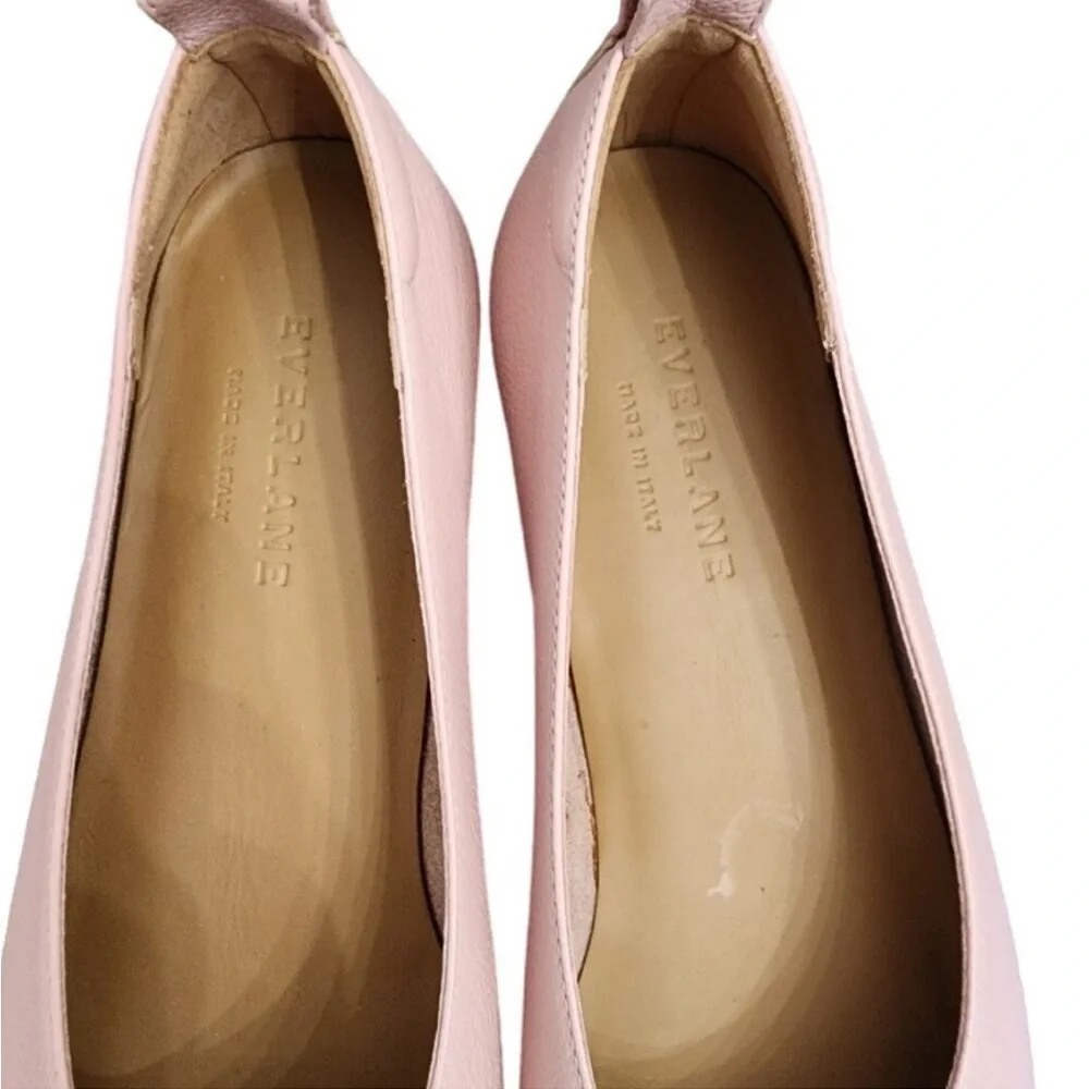 Everlane Blush Pink Pebbled Leather Flats Size 6 - Picture 5 of 8